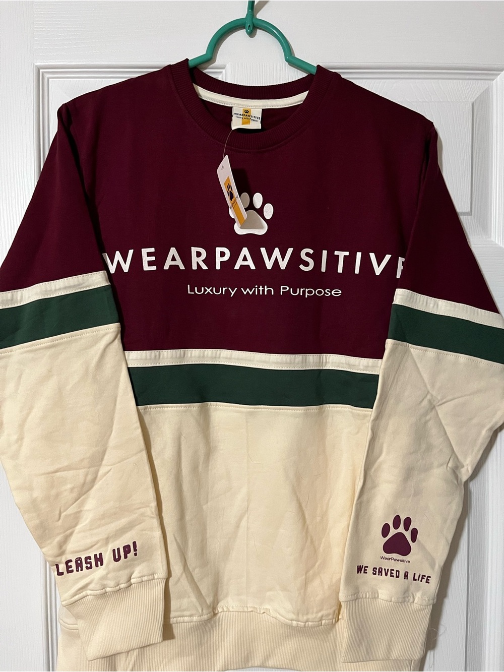 NWT WearPawsitive Crewneck Sweater